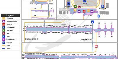 Daleso oro uosto terminalą žemėlapyje