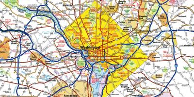 Vašingtone kelių žemėlapis