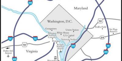 Vašingtonas metropolinės zonos žemėlapis
