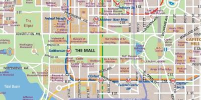 Dc national mall žemėlapyje