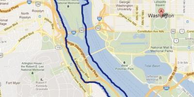 Žemėlapis potomac upės vašingtono dc
