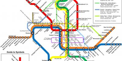Vašingtono metro miesto žemėlapis