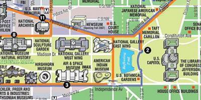 Žemėlapis vašingtone muziejai ir paminklai
