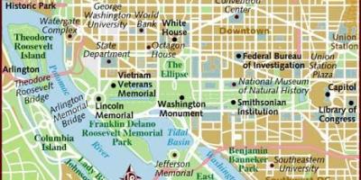 Vašingtonas vietovės žemėlapį