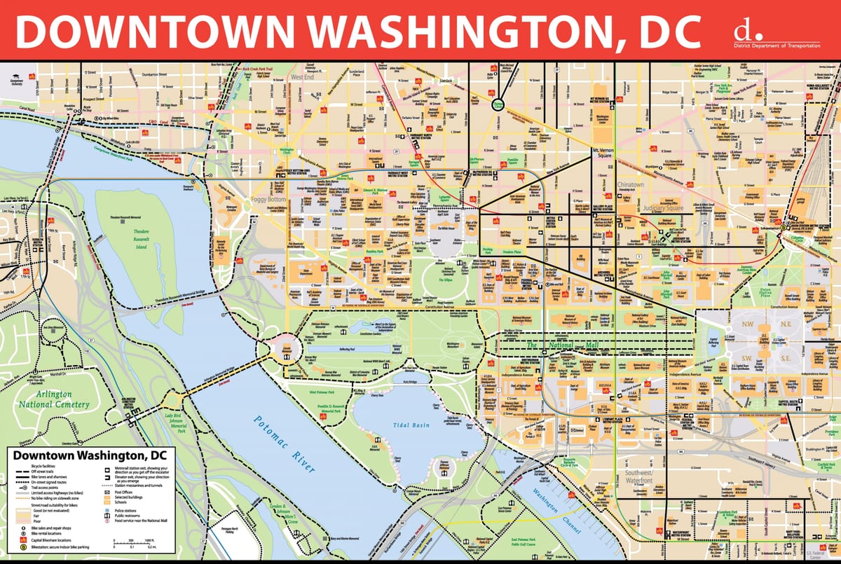 žemėlapis downtown dc