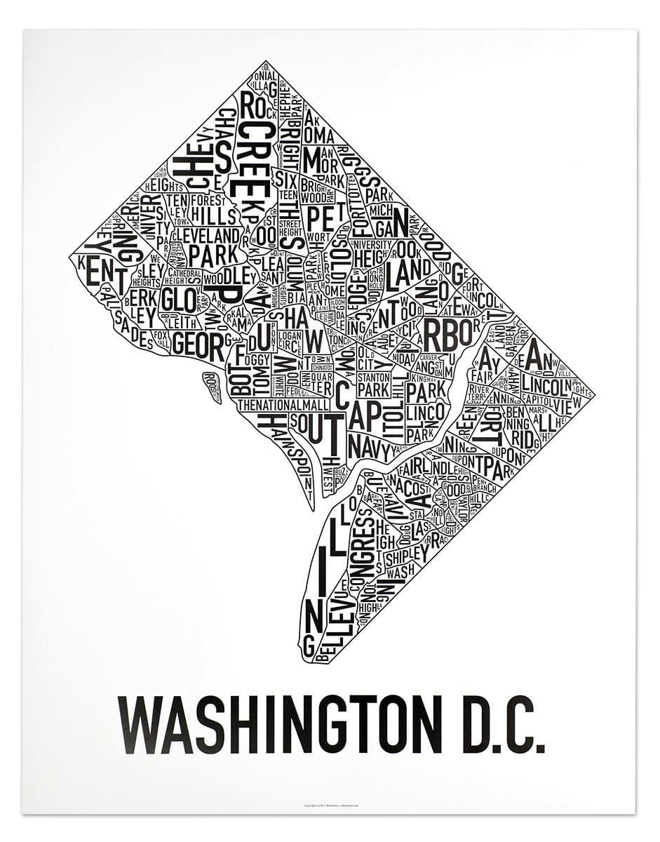 dc kaimynystėje žemėlapis plakatas