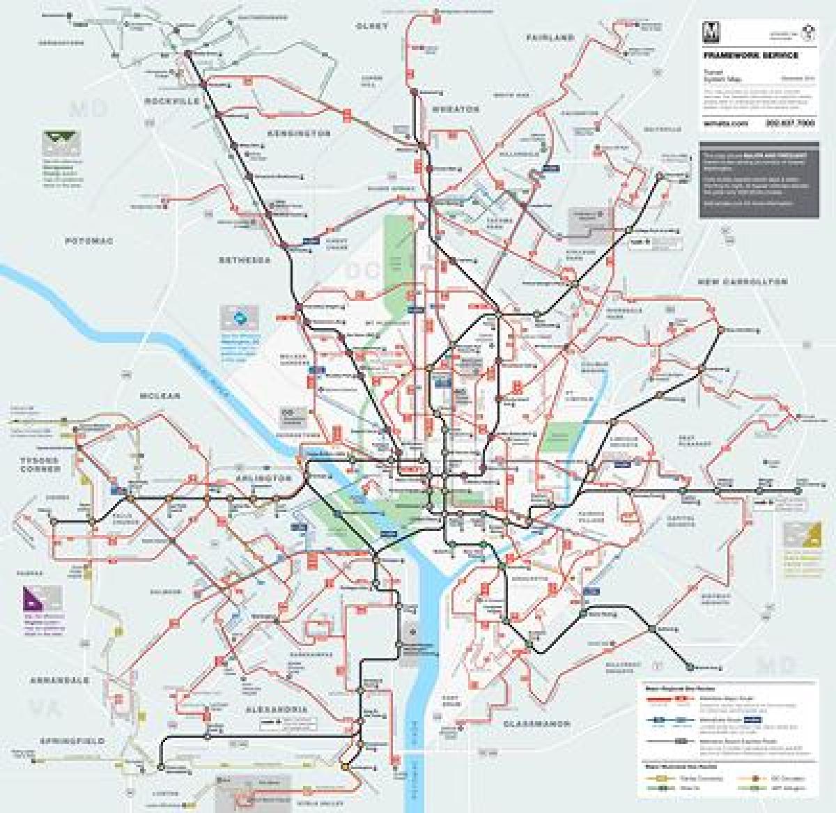 dc metro miesto žemėlapis