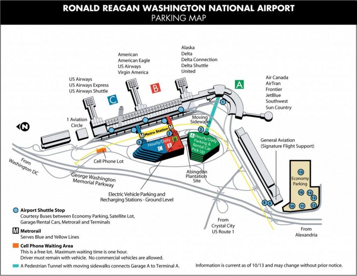 vašingtonas dca oro uosto žemėlapis