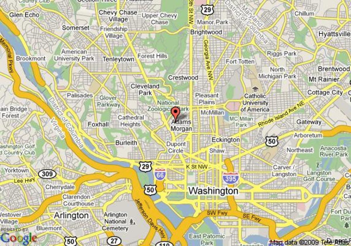kalorama vašingtone žemėlapyje