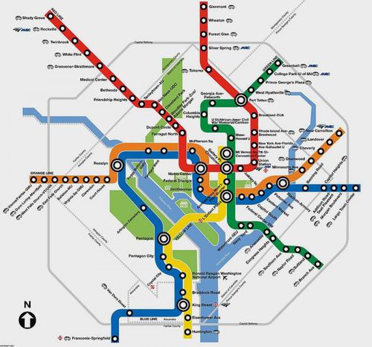 dc metro žemėlapis planuotojas