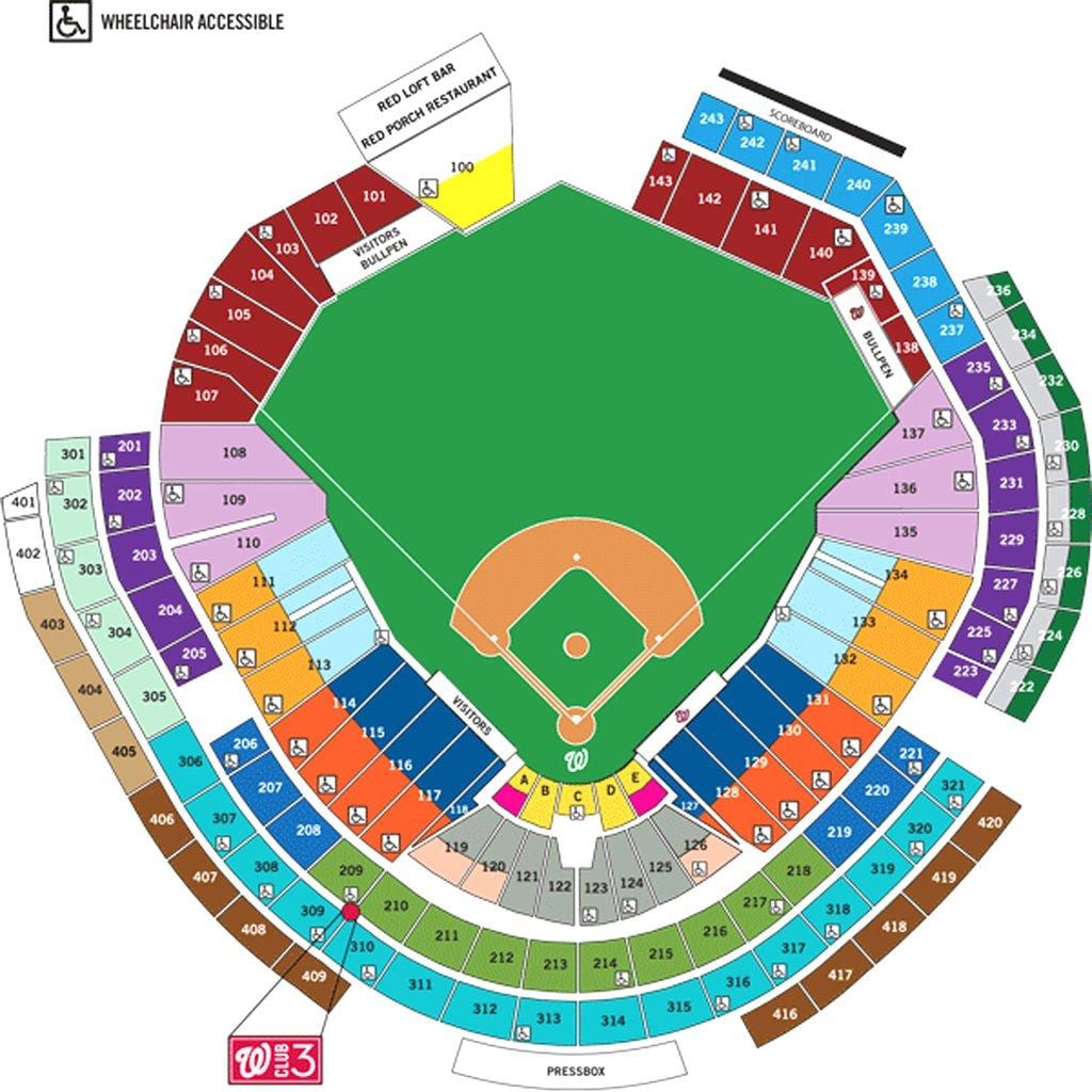 vašingtonas piliečių ballpark žemėlapyje