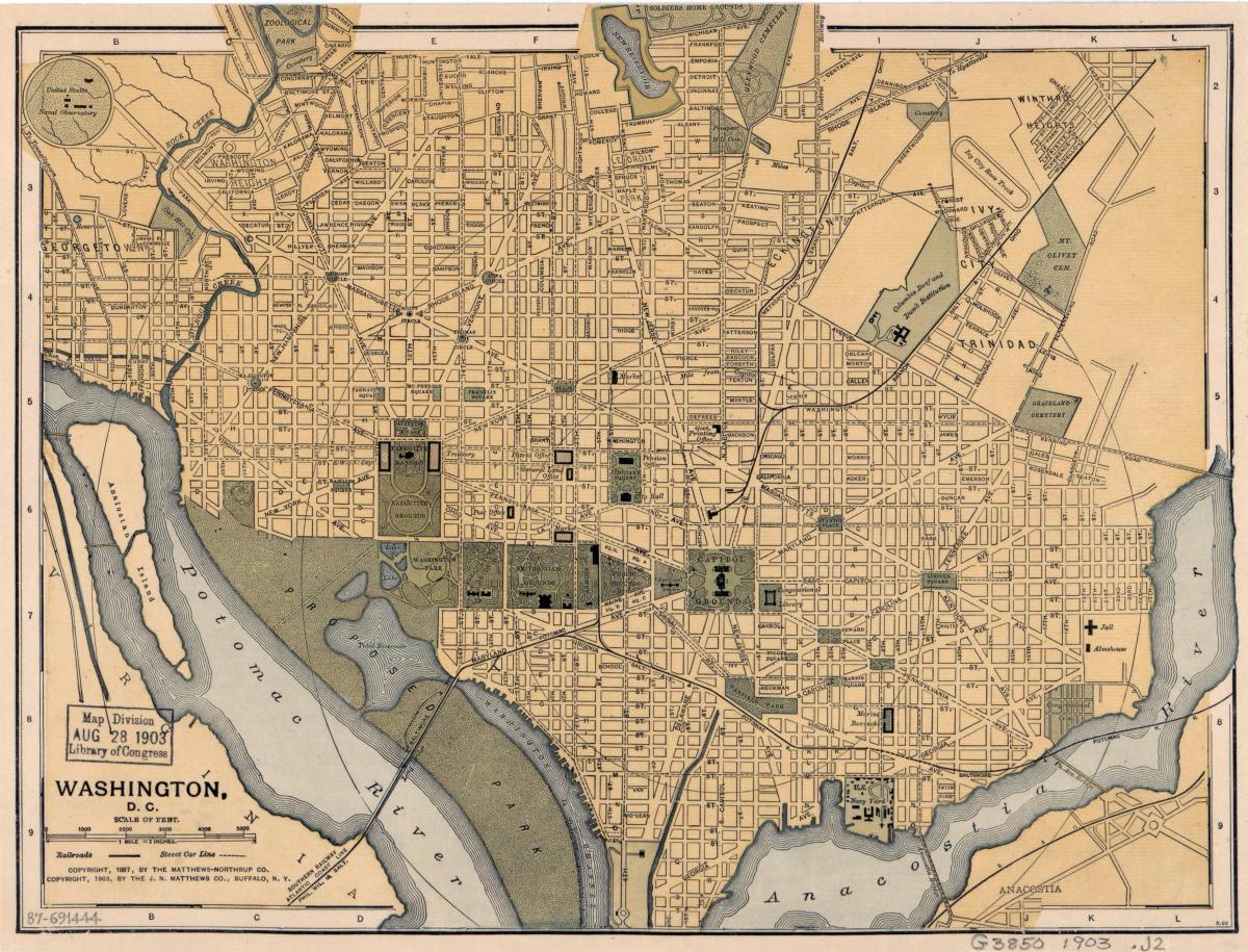 senas žemėlapis vašingtone