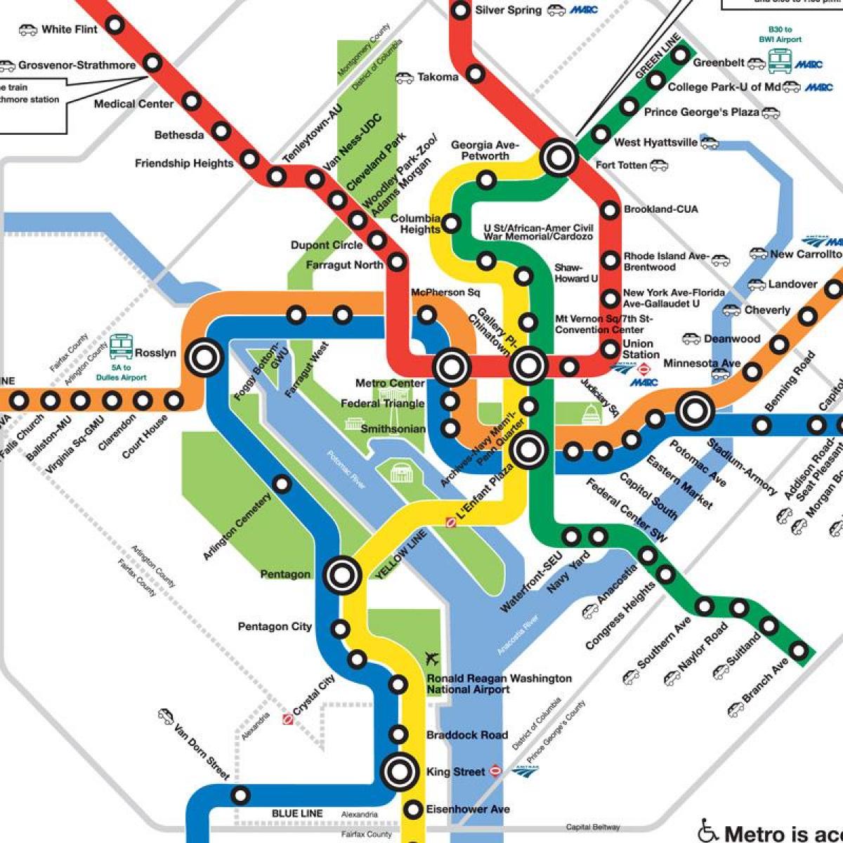 nauji dc metro žemėlapis