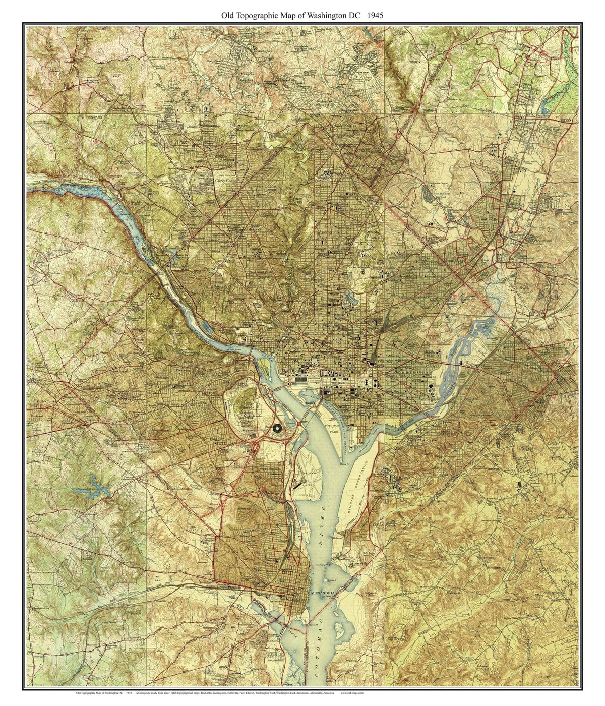 dc topografinis žemėlapis