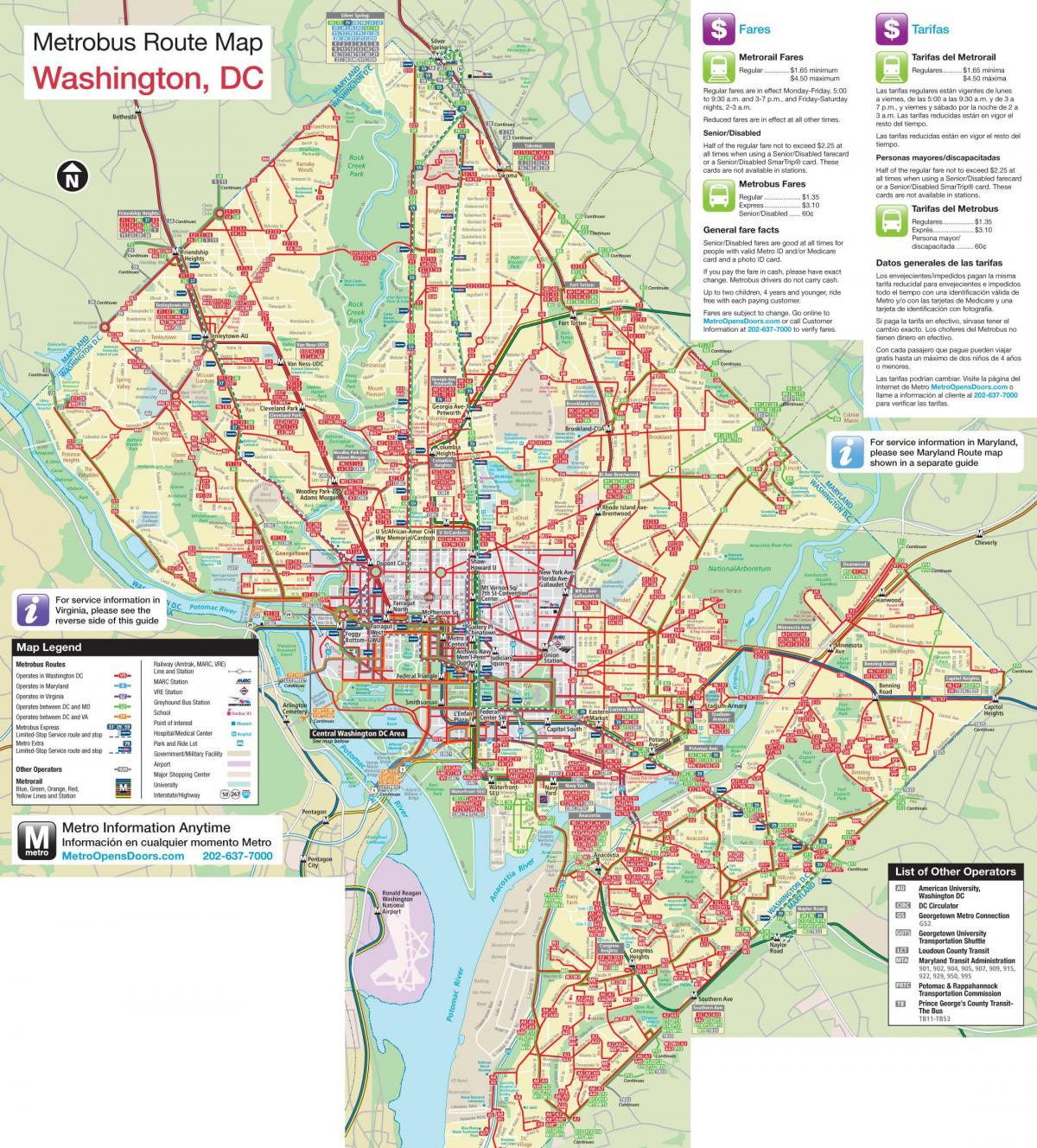 vašingtono miesto žemėlapis