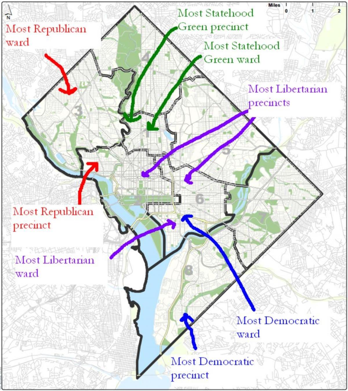 žemėlapis vašingtone politinė