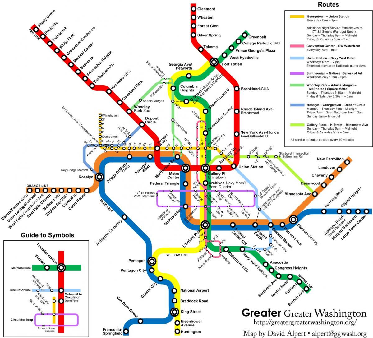 vašingtono metro miesto žemėlapis