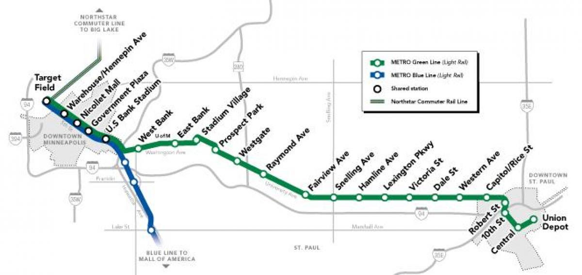 žalia linija dc metro žemėlapis