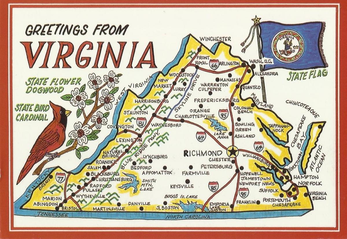 vašingtone virginia žemėlapyje