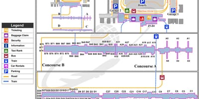 Vašingtono " iad " oro uostas map