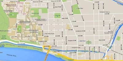 Žemėlapis georgetown vašingtone