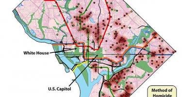 Vašingtone blogas apylinkių žemėlapis