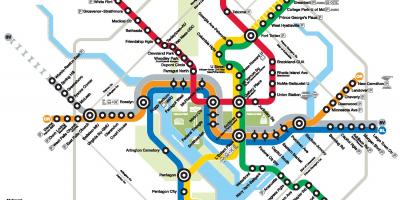 Washington dc metro linija žemėlapyje