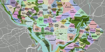 Vašingtono apygardos žemėlapis