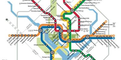 Vašingtone viešojo transporto žemėlapis