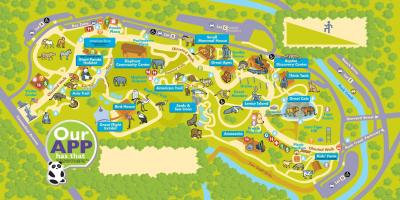 Vašingtono zoologijos sode žemėlapyje