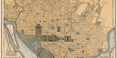 Senas žemėlapis vašingtone