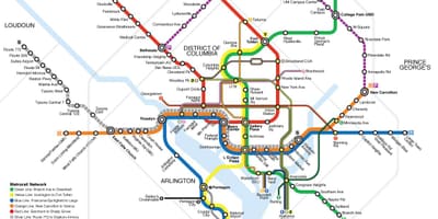 Dc viešojo transporto žemėlapis