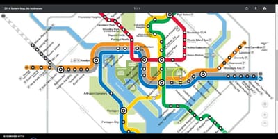 Dc metro kelionės žemėlapis